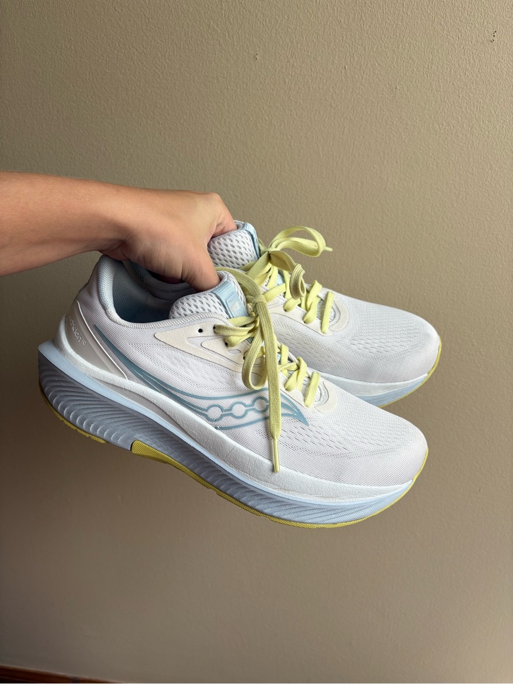 Saucony Women's White and Light Yellow Running Shoes